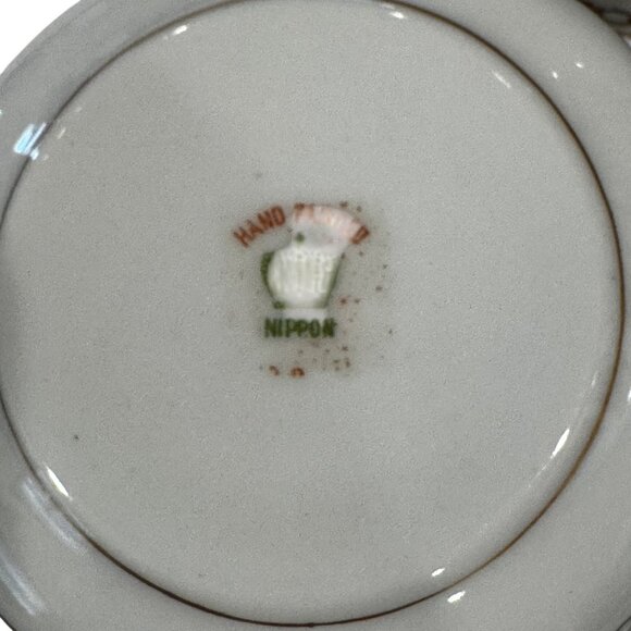 Nippon Hand Painted Porcelain Bowls & Demitasse Cup Floral w/ Gold Trim Antique - Picture 8 of 8